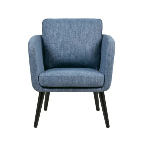 Accent Chairs-Kirkland's Home Rich Back Pillow Accent Chair Blue