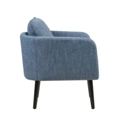 Accent Chairs-Kirkland's Home Rich Back Pillow Accent Chair Blue