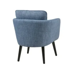 Accent Chairs-Kirkland's Home Rich Back Pillow Accent Chair Blue