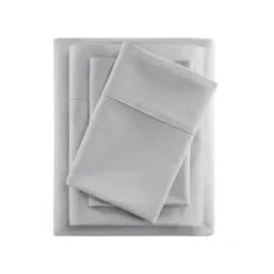 Bed Sheets-Kirkland's Home Rich Cooling Cotton Queen Sheet Set Gray
