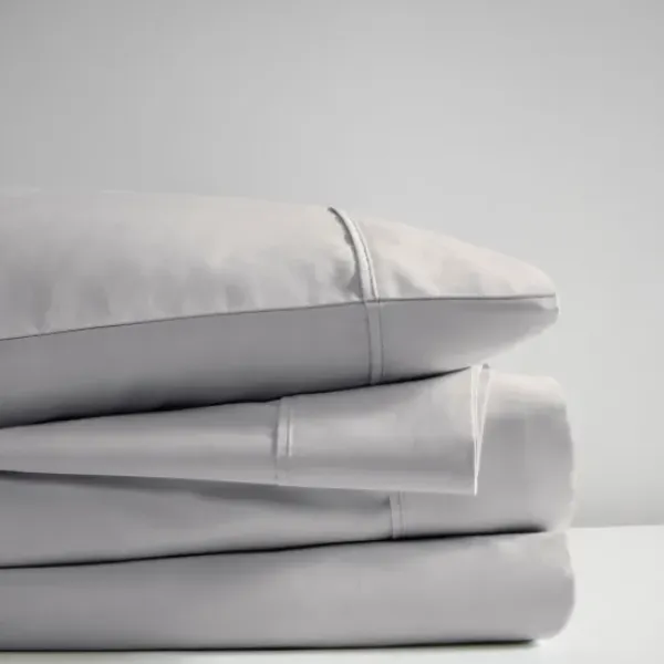 Bed Sheets-Kirkland's Home Rich Cooling Cotton Queen Sheet Set Gray