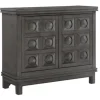 Cabinets & Sideboards-Kirkland's Home Rich Dimensional Panel Cabinet Gray