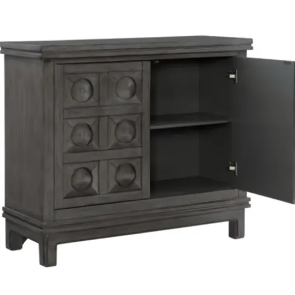 Cabinets & Sideboards-Kirkland's Home Rich Dimensional Panel Cabinet Gray