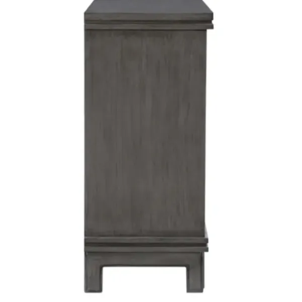 Cabinets & Sideboards-Kirkland's Home Rich Dimensional Panel Cabinet Gray