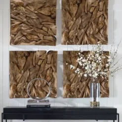 Wall Plaques-Kirkland's Home Rio Natural Wood Wall Plaque Brown