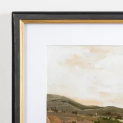 Framed Art-Kirkland's Home Road Through Hills Framed Art Print Brown/Tan/White