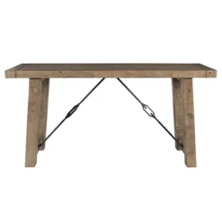 Console Tables-Kirkland's Home Roane Gray Reclaimed Pine Console Table