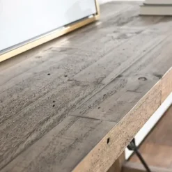 Console Tables-Kirkland's Home Roane Gray Reclaimed Pine Console Table