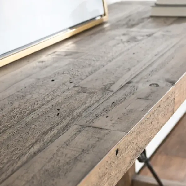 Console Tables-Kirkland's Home Roane Gray Reclaimed Pine Console Table