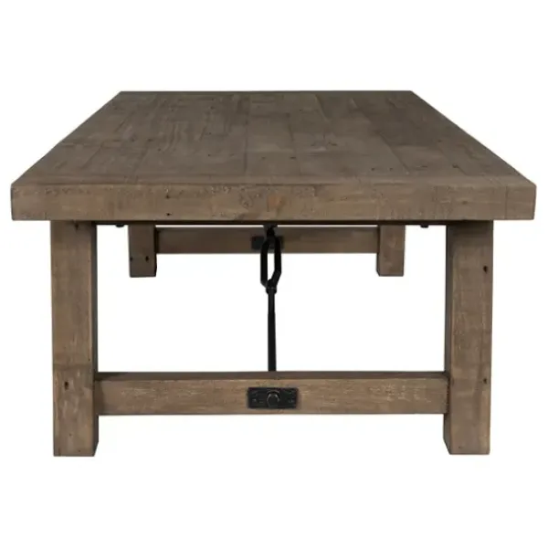 Coffee Tables-Kirkland's Home Roane Gray Reclaimed Pine Coffee Table