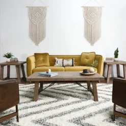 Coffee Tables-Kirkland's Home Roane Gray Reclaimed Pine Coffee Table
