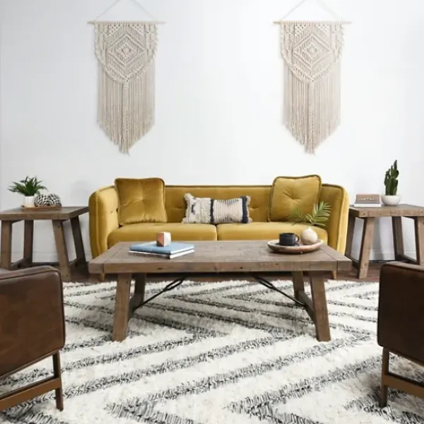 Coffee Tables-Kirkland's Home Roane Gray Reclaimed Pine Coffee Table