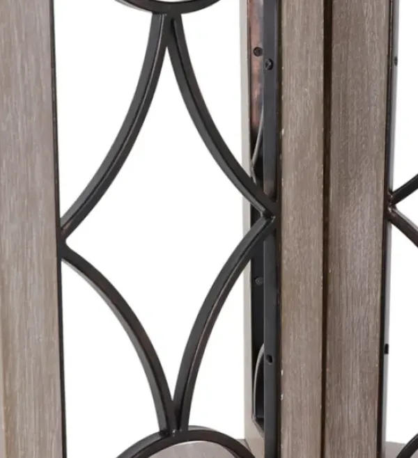 Accent & End Tables-Kirkland's Home Roberta Wood Decorative Metal Accent Table Gray