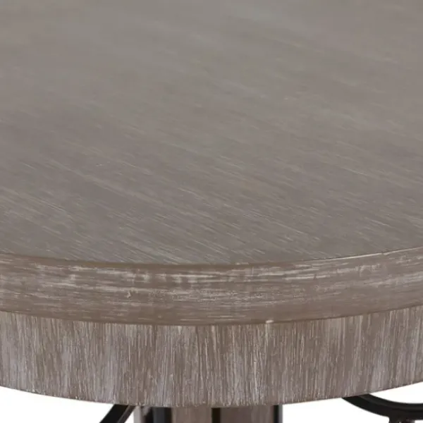 Accent & End Tables-Kirkland's Home Roberta Wood Decorative Metal Accent Table Gray