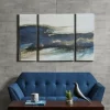 Canvas Art-Kirkland's Home Rolling Waves Blur Canvas Art Prints, Set Of 3 Blue/White/Brown