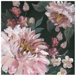 Canvas Art-Kirkland's Home Romantic Moody Roses Giclee Canvas Art Print Black/Pink