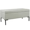 Benches & Ottomans-Kirkland's Home Ronaldo Woven Storage Bench Gray