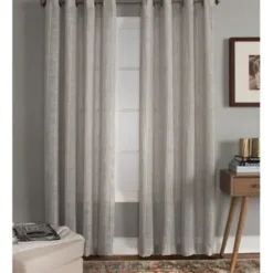 Curtains & Drapes-Kirkland's Home Rosalie Curtain Panel Set, 108 In. Ivory