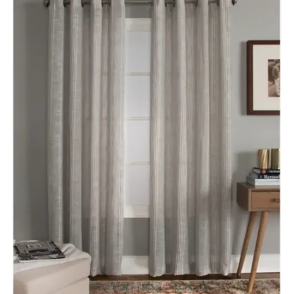 Curtains & Drapes-Kirkland's Home Rosalie Curtain Panel Set, 108 In. Ivory