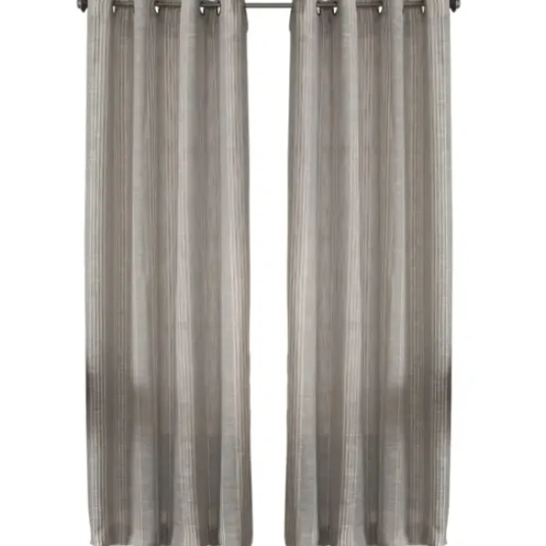 Curtains & Drapes-Kirkland's Home Rosalie Curtain Panel Set, 108 In. Ivory