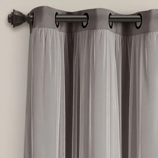 Curtains & Drapes-Kirkland's Home Rosalie Lace Curtain Panel Set, 108 In. White