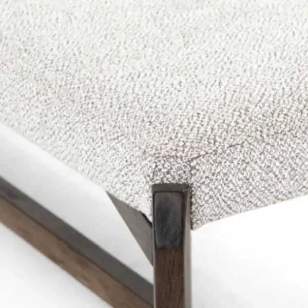 Benches & Ottomans-Kirkland's Home Roscoe Brunswick Pebble Upholstered Bench Gray