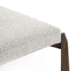 Benches & Ottomans-Kirkland's Home Roscoe Brunswick Pebble Upholstered Bench Gray