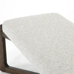 Benches & Ottomans-Kirkland's Home Roscoe Brunswick Pebble Upholstered Bench Gray