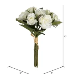 Stems & Bouquets-Kirkland's Home Roses Bundle Bouquets, Set Of 3 White