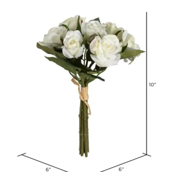 Stems & Bouquets-Kirkland's Home Roses Bundle Bouquets, Set Of 3 White