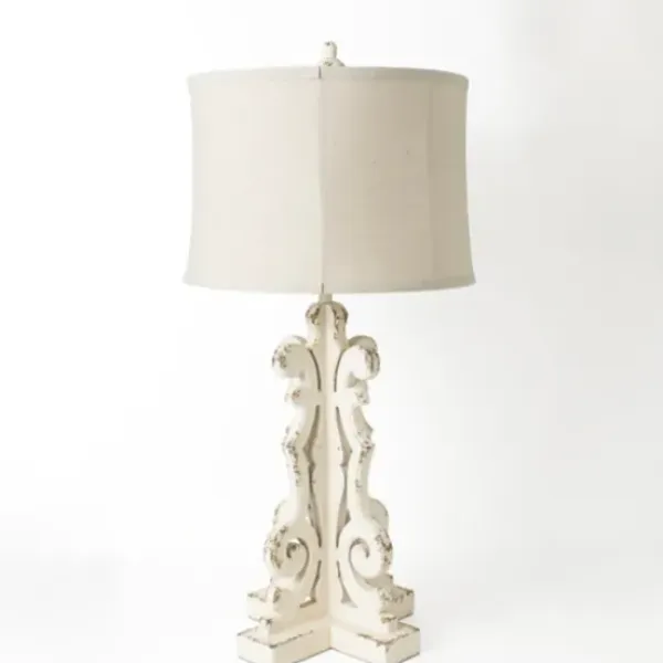 Table Lamps-Kirkland's Home Rosie Distressed Table Lamp Ivory