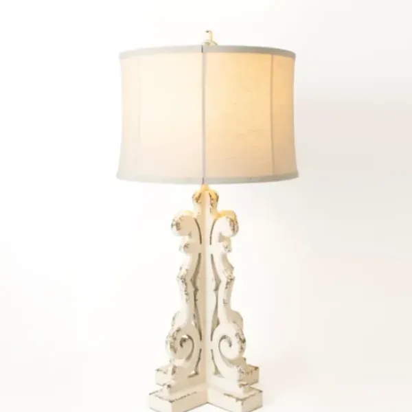 Table Lamps-Kirkland's Home Rosie Distressed Table Lamp Ivory