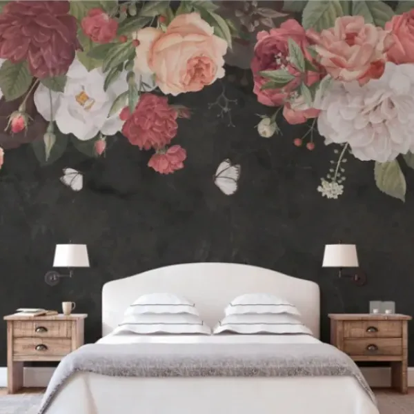 Wall Murals & Wall Decals-Kirkland's Home Rosy Skies Peel And Stick Wall Mural Pink/Black