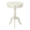 Accent & End Tables-Kirkland's Home Round Antique Pedestal Accent Table White