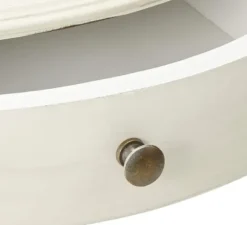 Accent & End Tables-Kirkland's Home Round Antique Pedestal Accent Table White