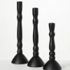 Candle Holders-Kirkland's Home Round Base Taper Candle Holders, Set Of 3 Black