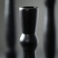 Candle Holders-Kirkland's Home Round Base Taper Candle Holders, Set Of 3 Black