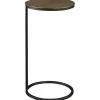 Accent & End Tables-Kirkland's Home Round Black And Gold Metal C-Table Black/Gold