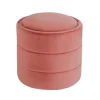 Benches & Ottomans-Kirkland's Home Round Blush Velvet Storage Ottoman Pink