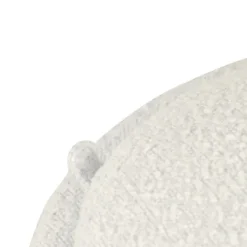 Benches & Ottomans-Kirkland's Home Round Cream Boucle Storage Ottoman Ivory