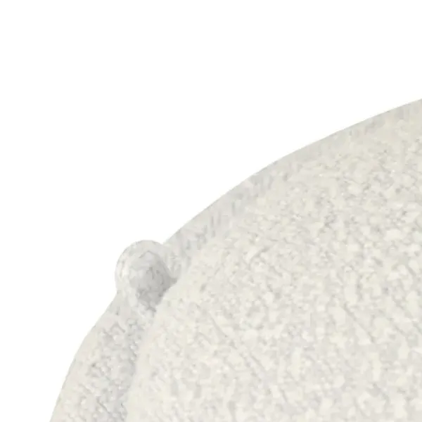 Benches & Ottomans-Kirkland's Home Round Cream Boucle Storage Ottoman Ivory