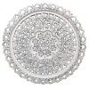 Wall Plaques-Kirkland's Home Round Distressed Wood Carved Wall Plaque White