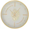 Clocks-Kirkland's Home Round Gold Gears Wall Clock Gold/White