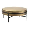 Coffee Tables-Kirkland's Home Round Hammered Metal Coffee Table Gold