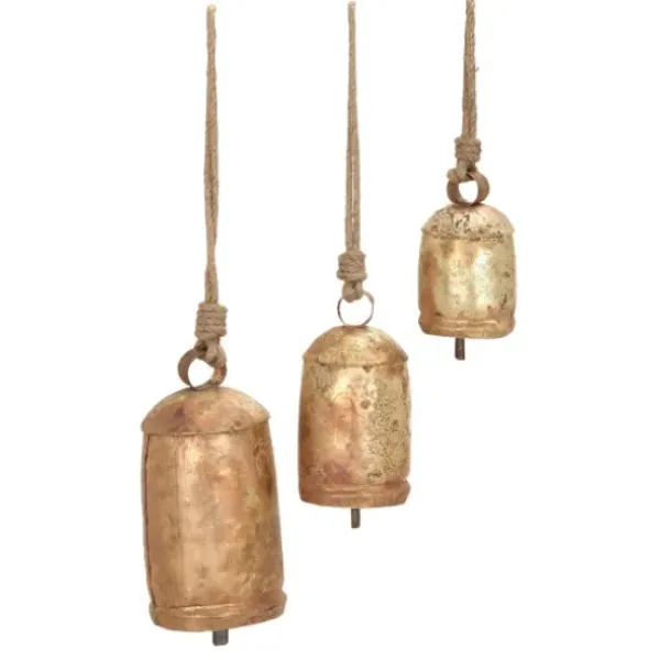 Decorative Accents-Kirkland's Home Round Iron Hanging Bells, Set Of 3 Black