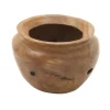 Decorative Bowls & Jars-Kirkland's Home Round Jar With Mango Wood Lid Silver