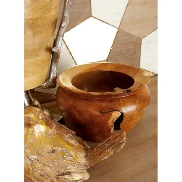 Decorative Bowls & Jars-Kirkland's Home Round Jar With Mango Wood Lid Silver