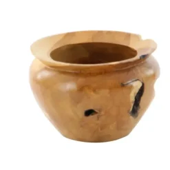 Decorative Bowls & Jars-Kirkland's Home Round Jar With Mango Wood Lid Silver