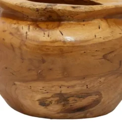 Decorative Bowls & Jars-Kirkland's Home Round Jar With Mango Wood Lid Silver