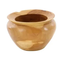 Decorative Bowls & Jars-Kirkland's Home Round Jar With Mango Wood Lid Silver